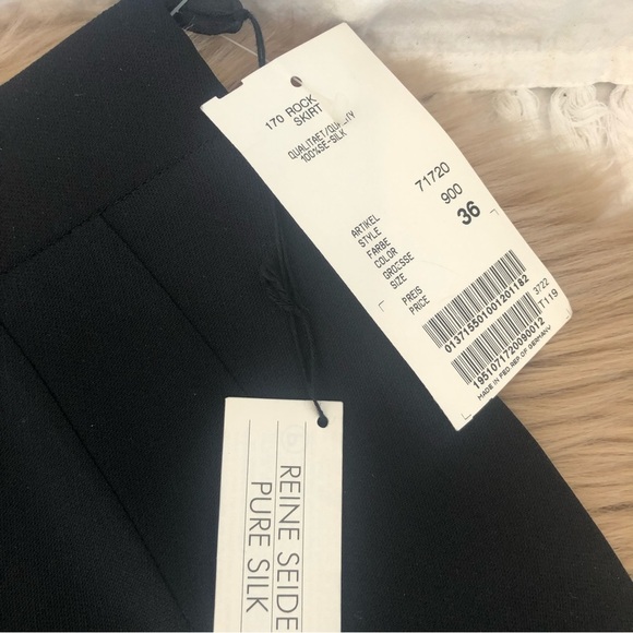 Escada silk mini skirt, black, NWT - Picture 4 of 5